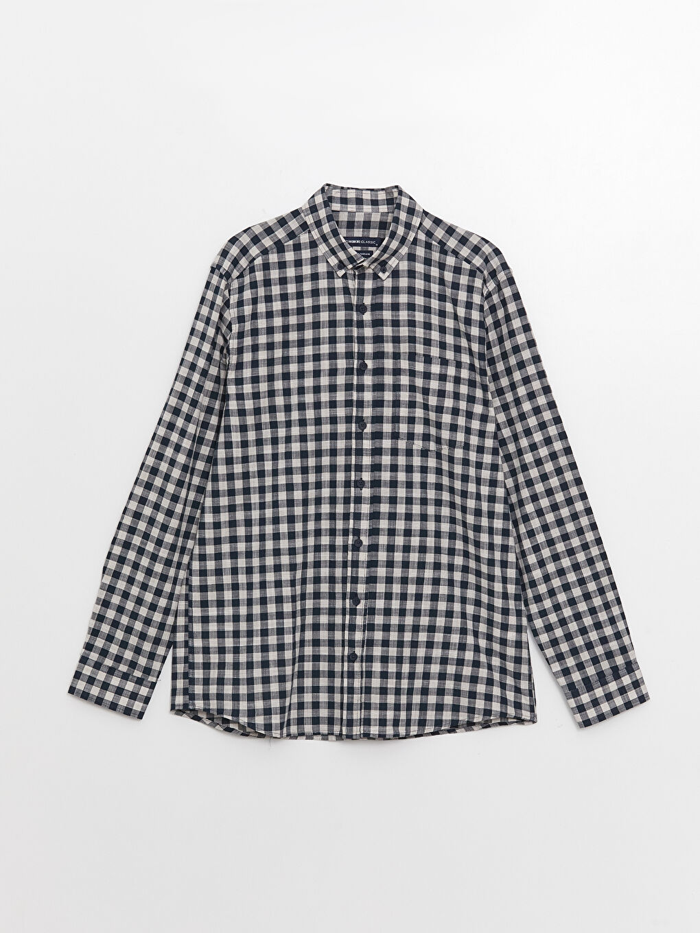 Bej Regular Fit Uzun Kollu Ekose Poplin Erkek Gömlek-5