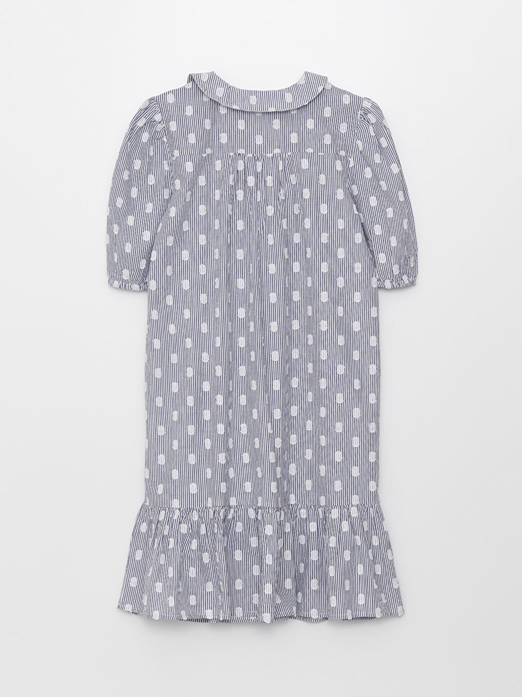LCWAIKIKI Maternity Kaçık Yaka Desenli Kısa Kollu Hamile Elbise -S31558Z8-LGS
