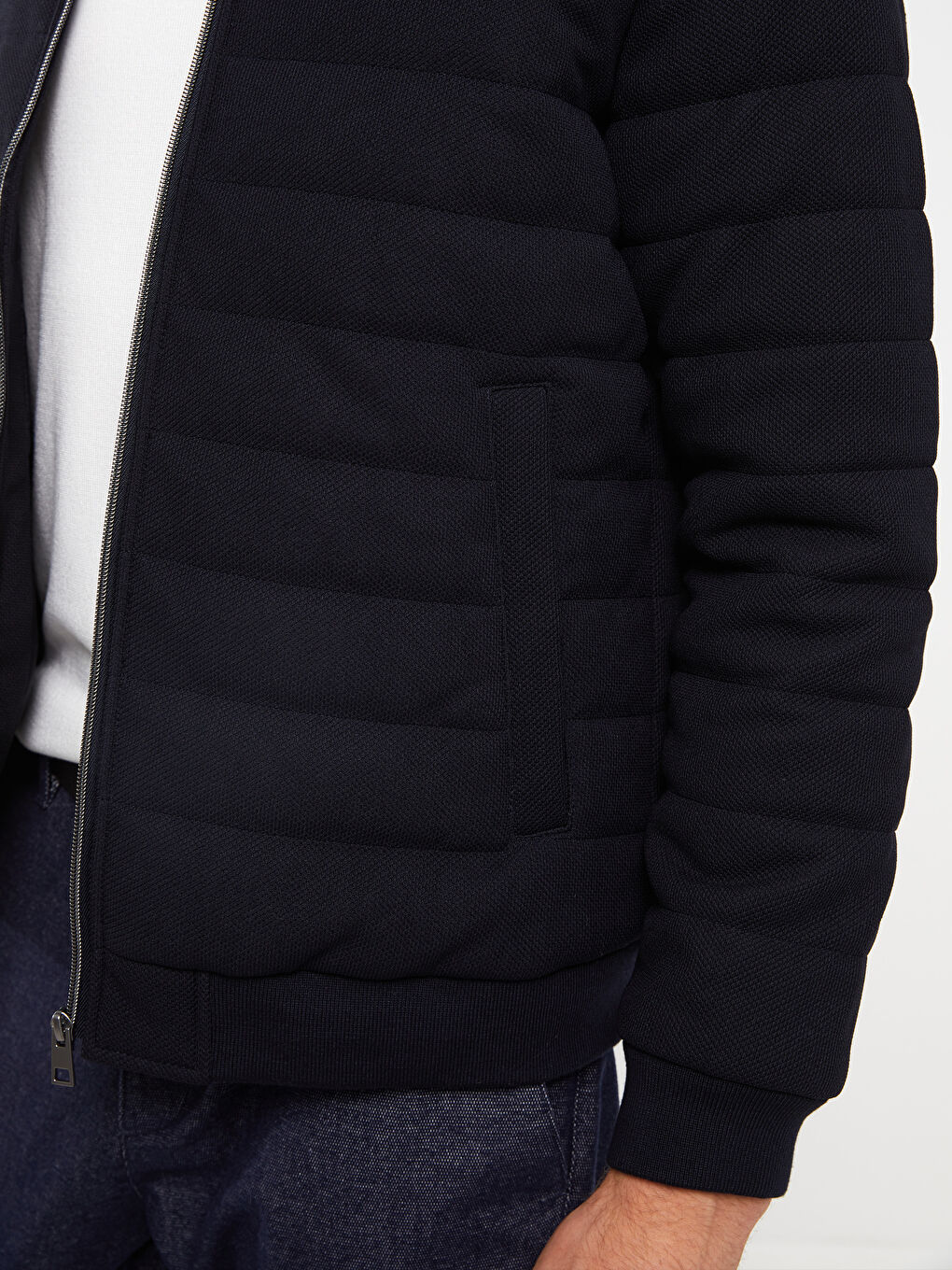 Standard Fit Funnel Neck Men's Coat -S31562Z8-RFD