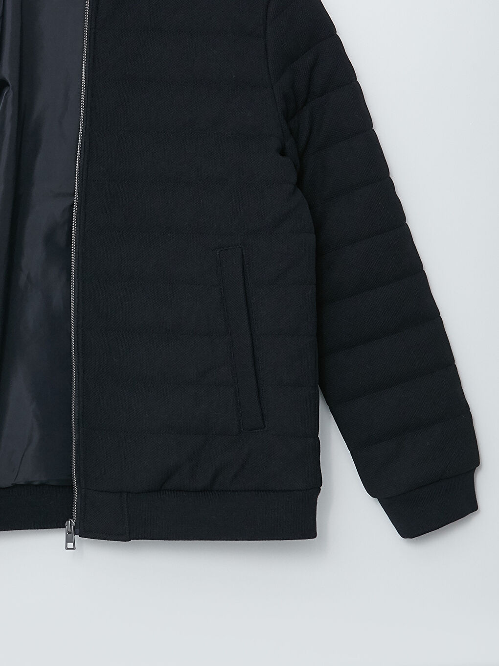 Standard Fit Funnel Neck Men's Coat -S31562Z8-RFD