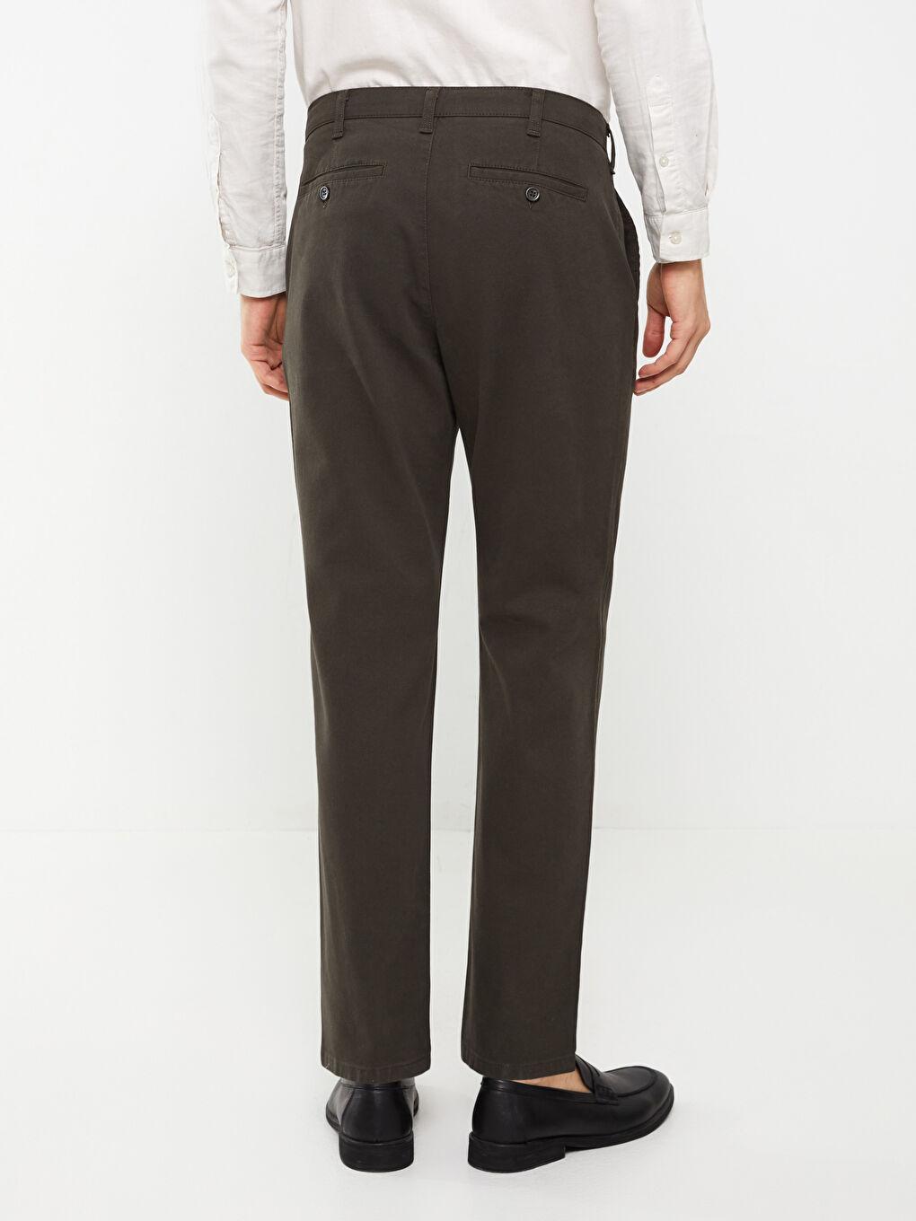 Standard Fit Dobby Fabric Men's Trousers-4