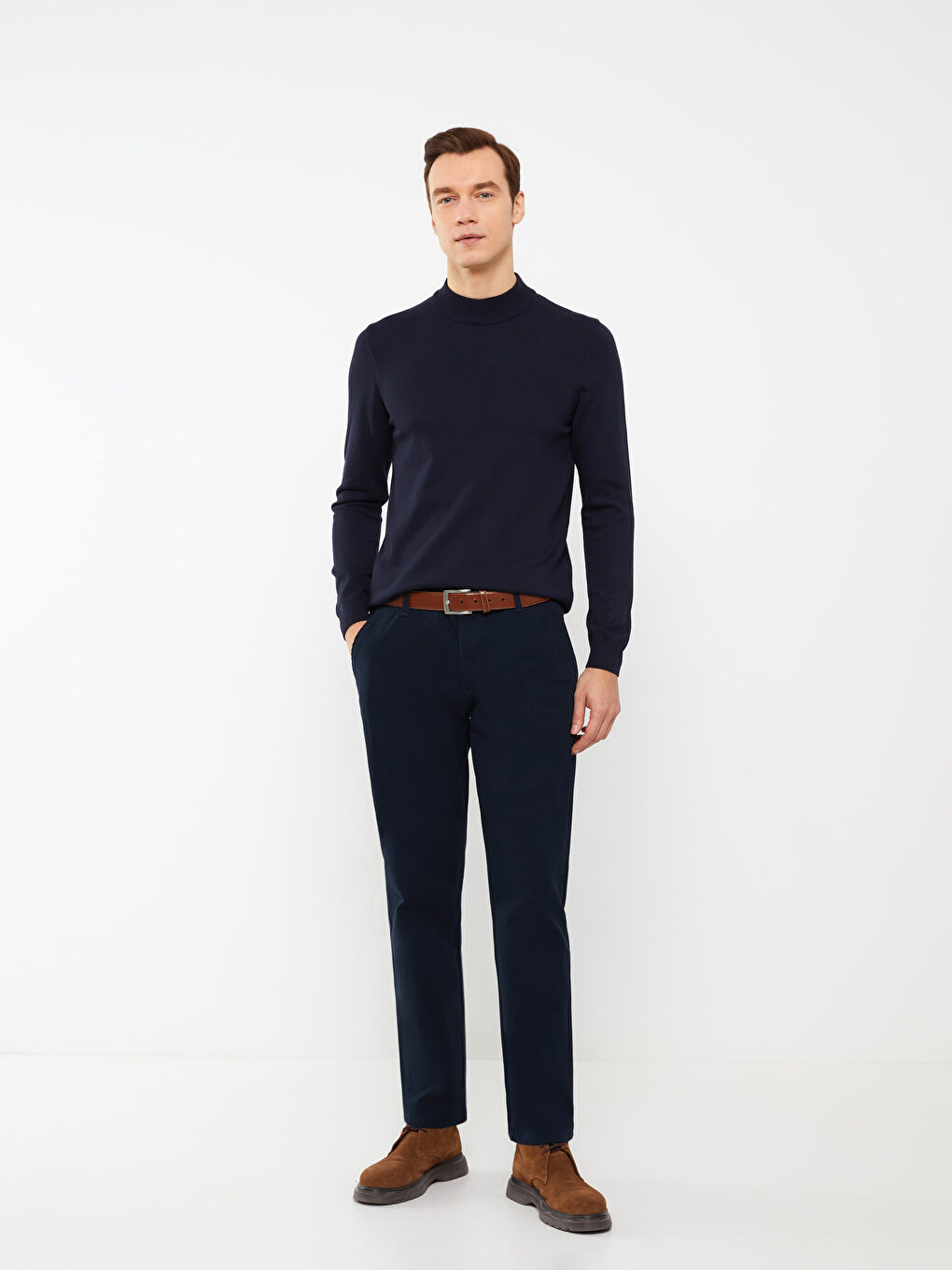 بنطلون قماش دوبي بقصة عادية للرجال