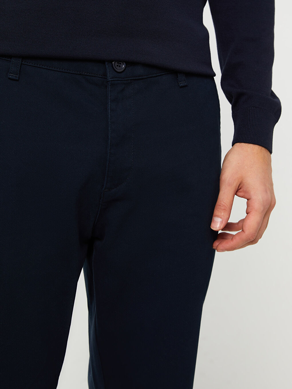 بنطلون قماش دوبي بقصة عادية للرجال-2