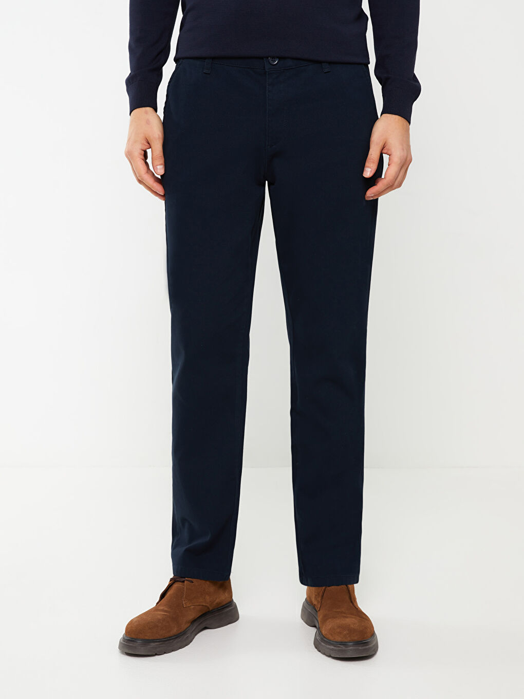 بنطلون قماش دوبي بقصة عادية للرجال-3