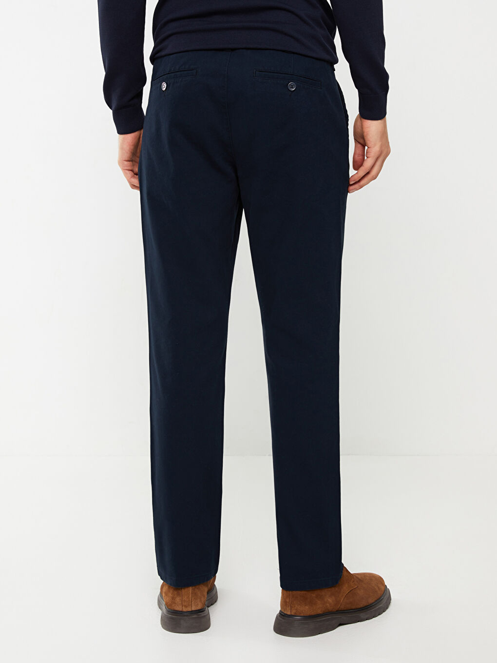 بنطلون قماش دوبي بقصة عادية للرجال-4