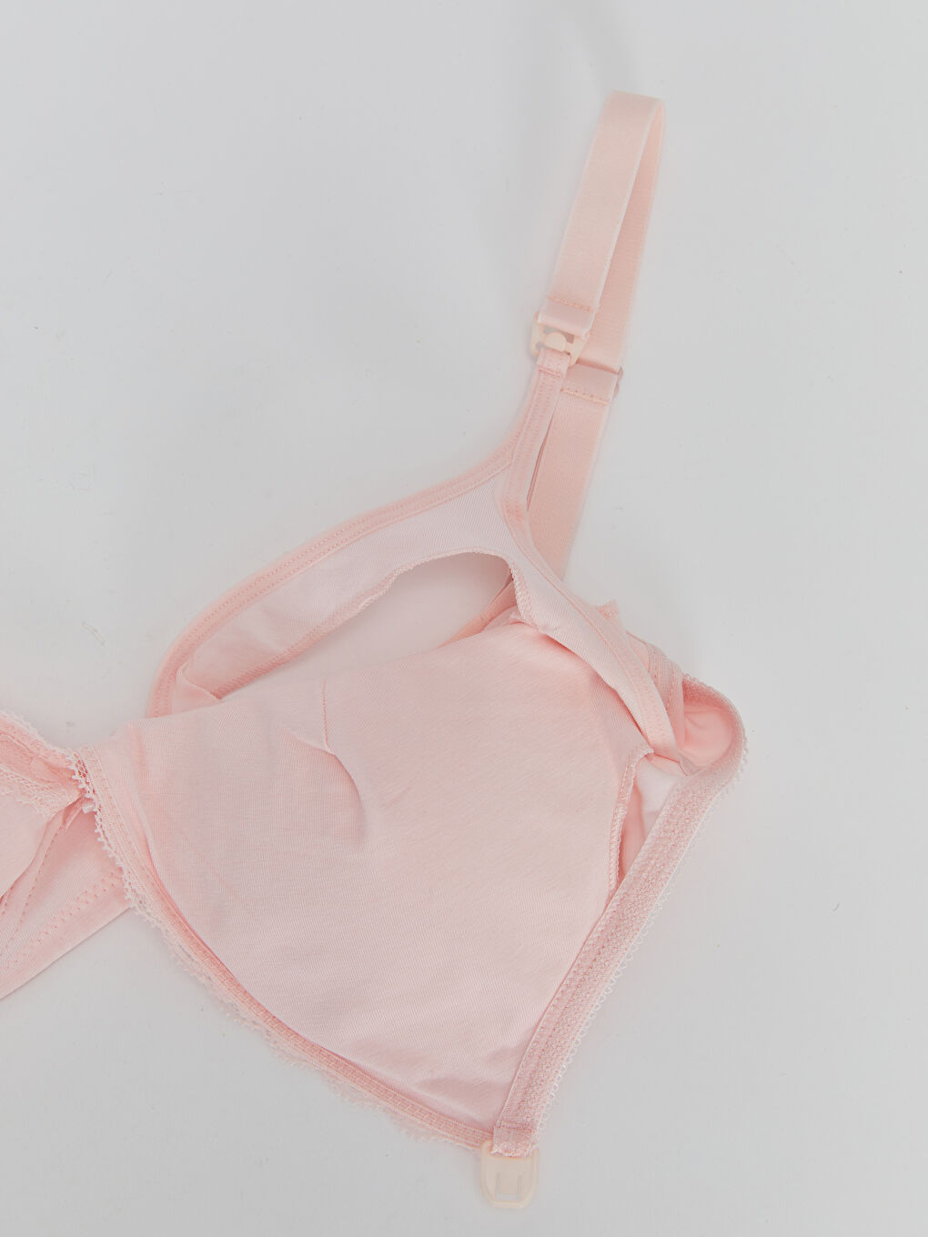 Non-wired Filling Lacy Nursing Bra-3