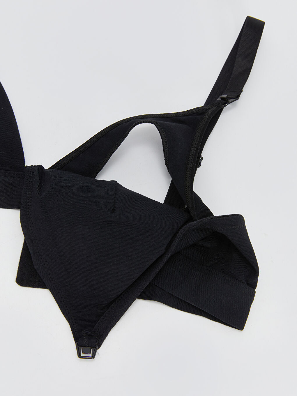 Беспроводной Без наполнителя Однотонный Бюстгальтер для кормления-2