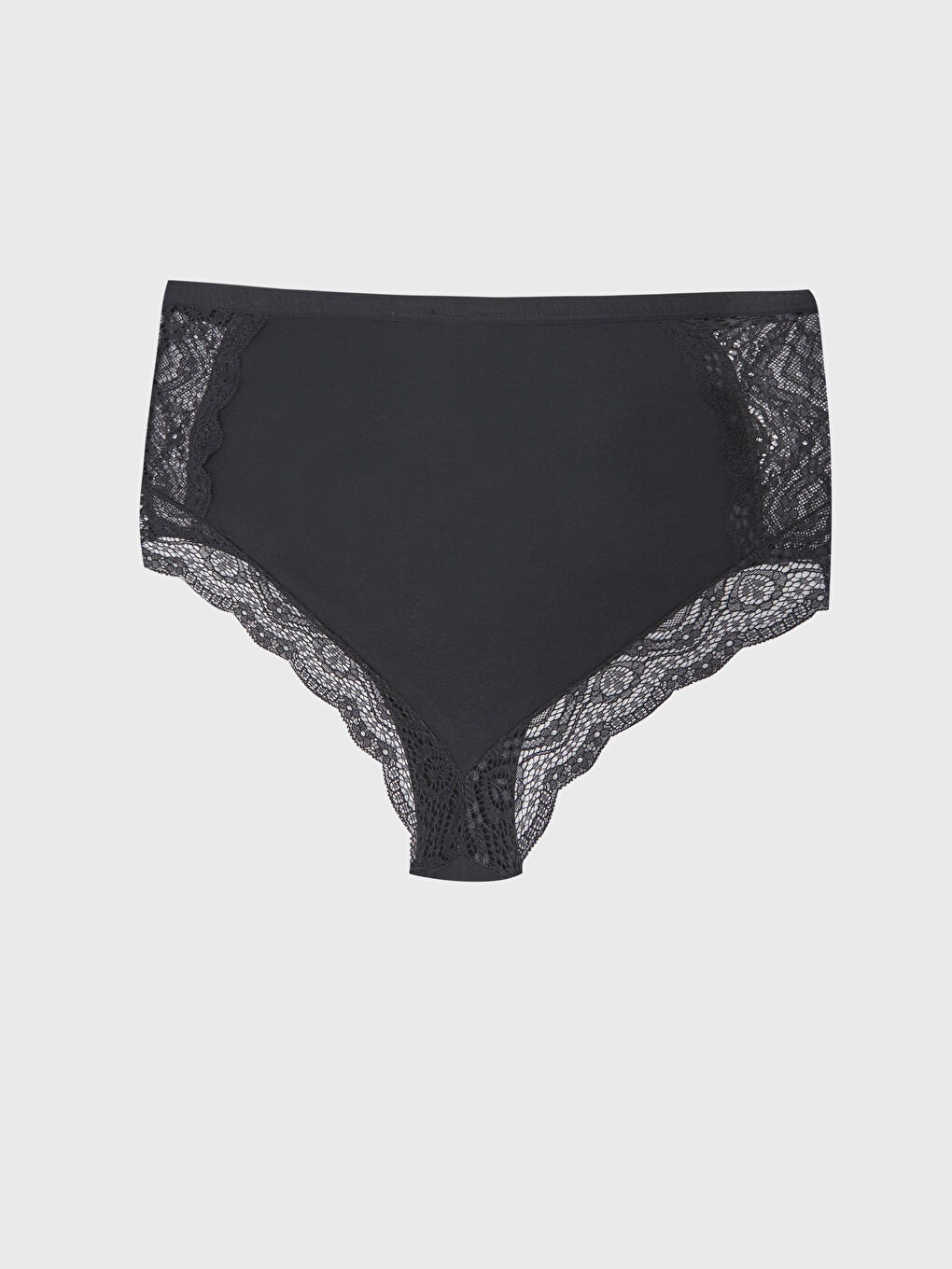 Siyah Dantel Detaylı Klasik Külot-1