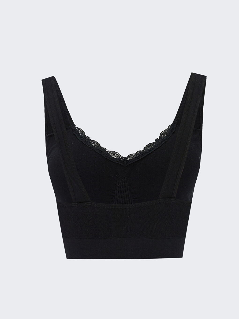 V Neck Non-wired Filled Embroidered Sports Bra -S31623Z8-CVL