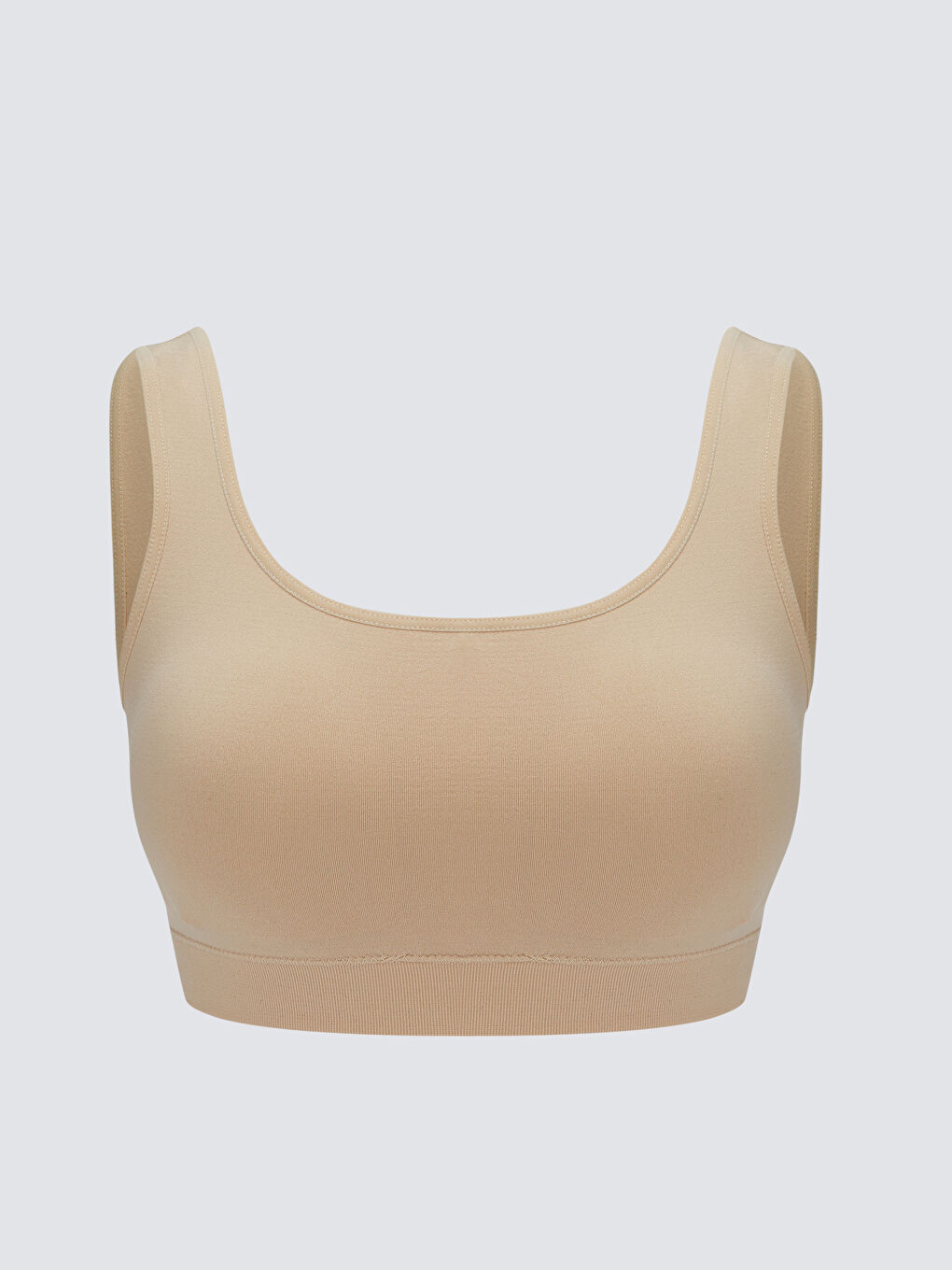 Pembe Balensiz Dolgusuz Düz Seamless Sporcu Sütyen