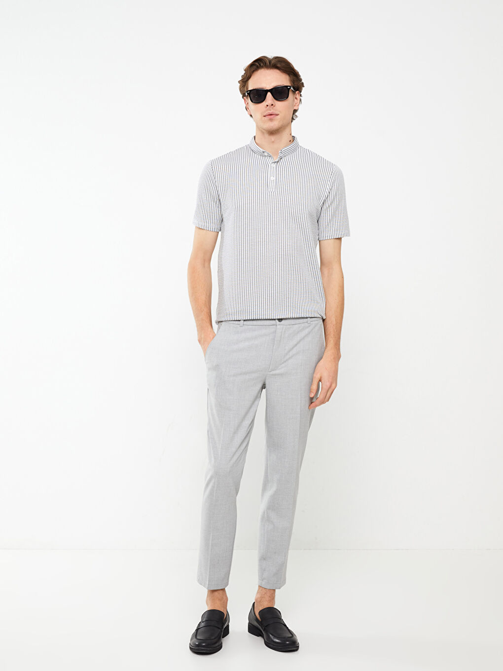 Gri Slim Fit Erkek Pantolon