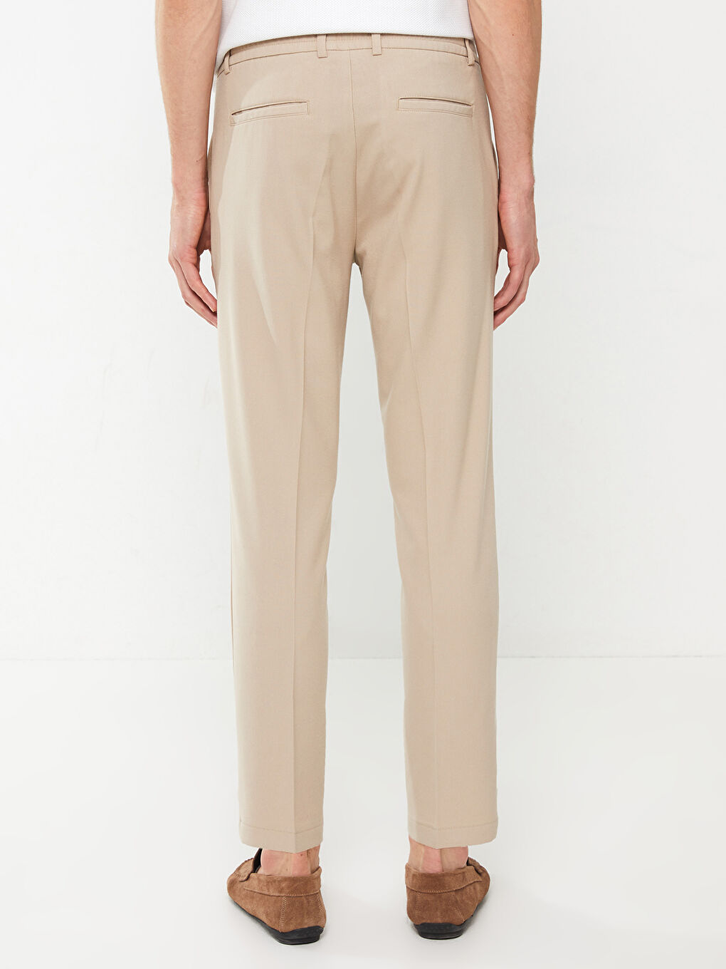 Bej Slim Fit Erkek Pantolon-4