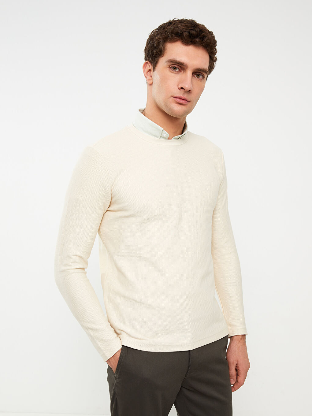 SOUTHBLUE Crew Neck Long Sleeve Men's Sweatshirt -S31633Z8-SGT