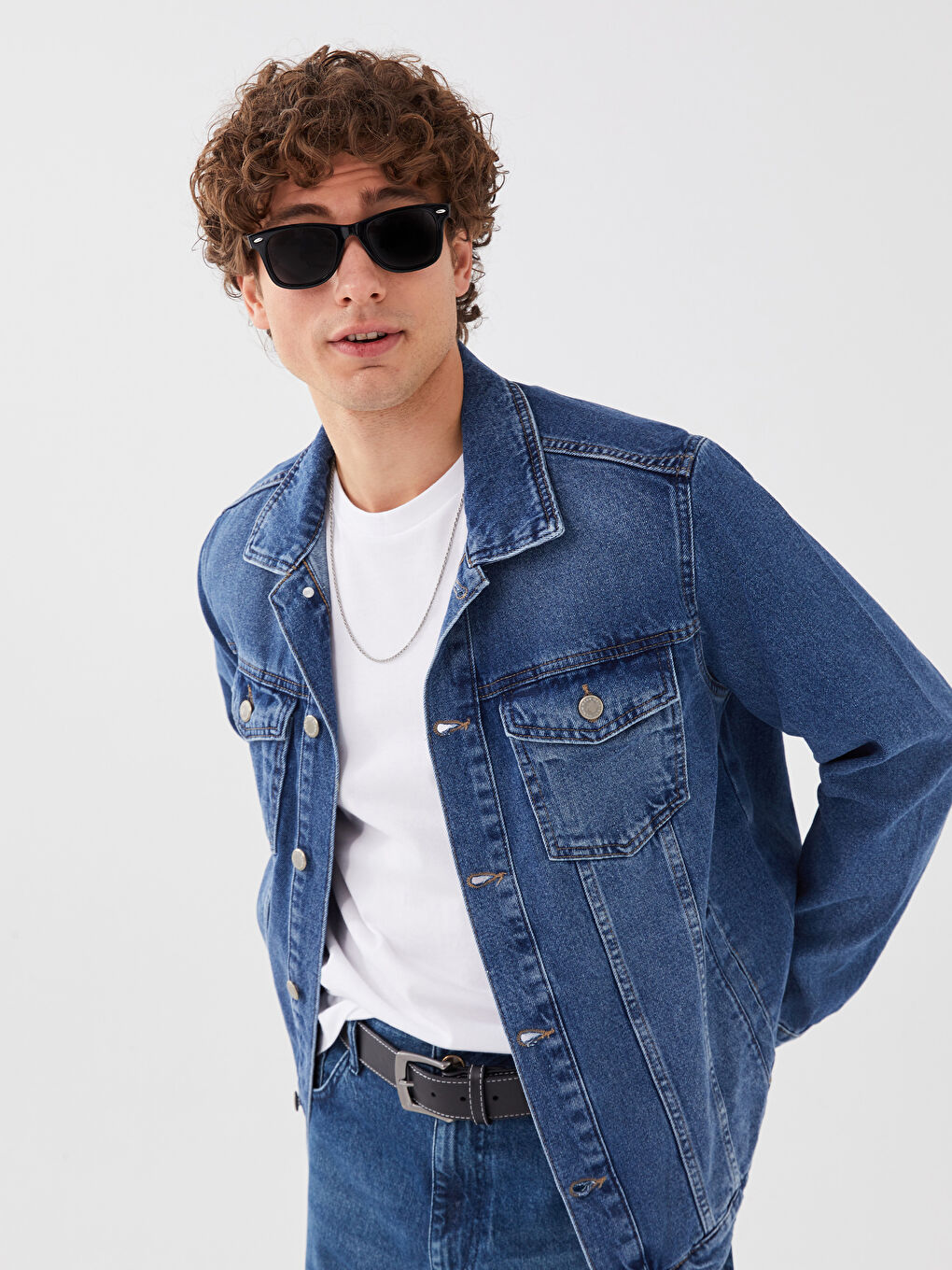 Standard Fit Men's Denim Jacket -S31641Z8-H45