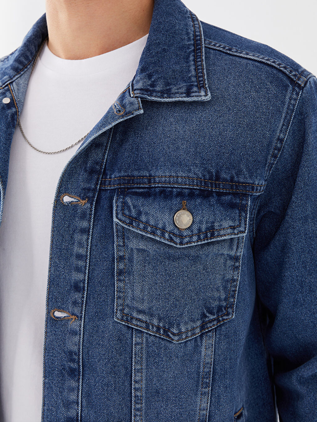 Standard Fit Men's Denim Jacket -S31641Z8-H45