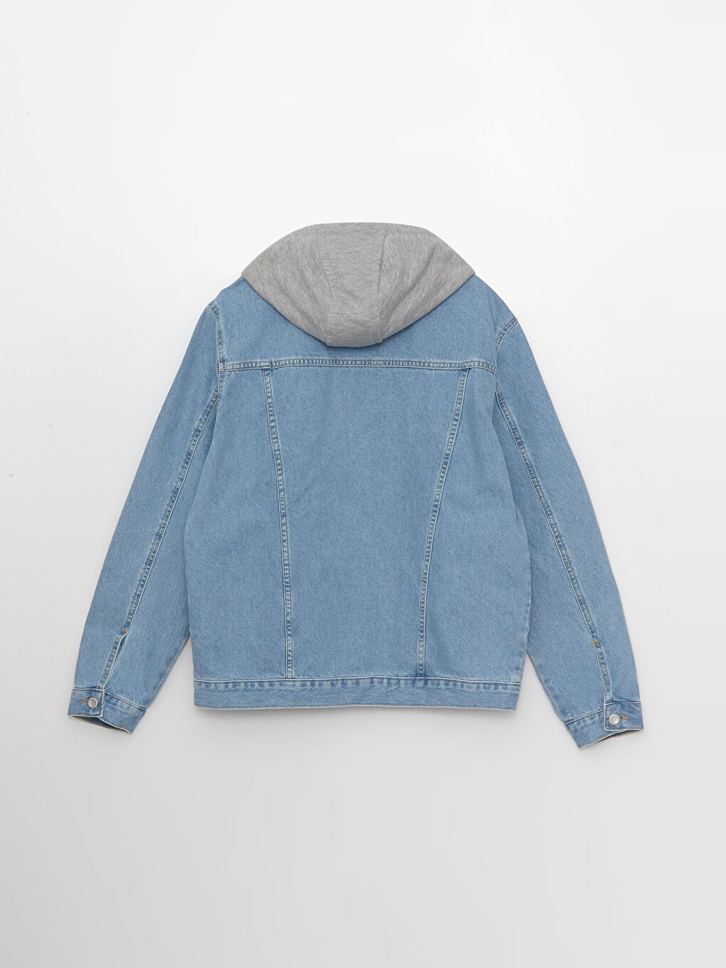 جاكيت جينز عادي بكابوش للرجال-6