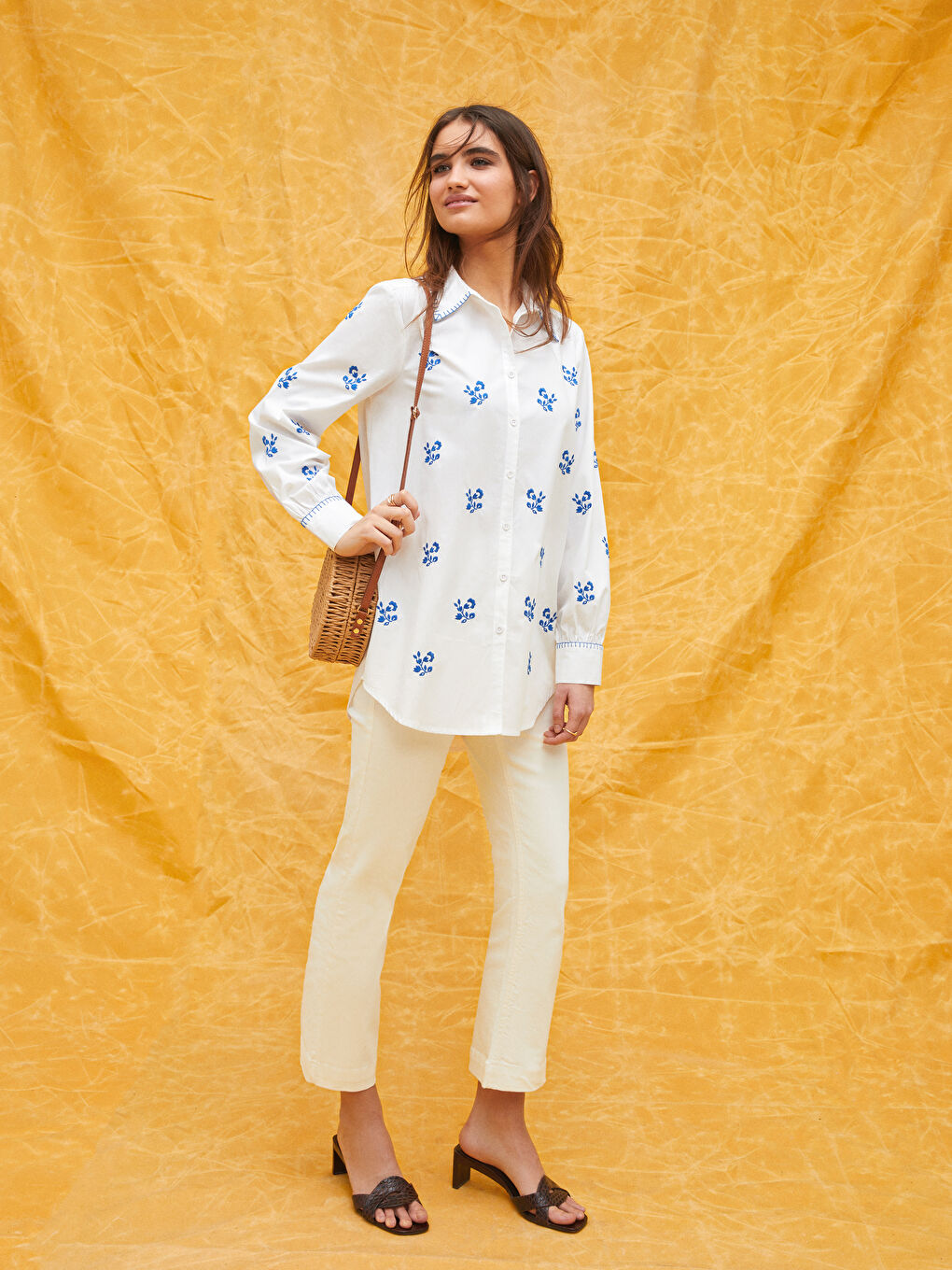 Embroidered Women's Shirt Tunic -S31665Z8-S23