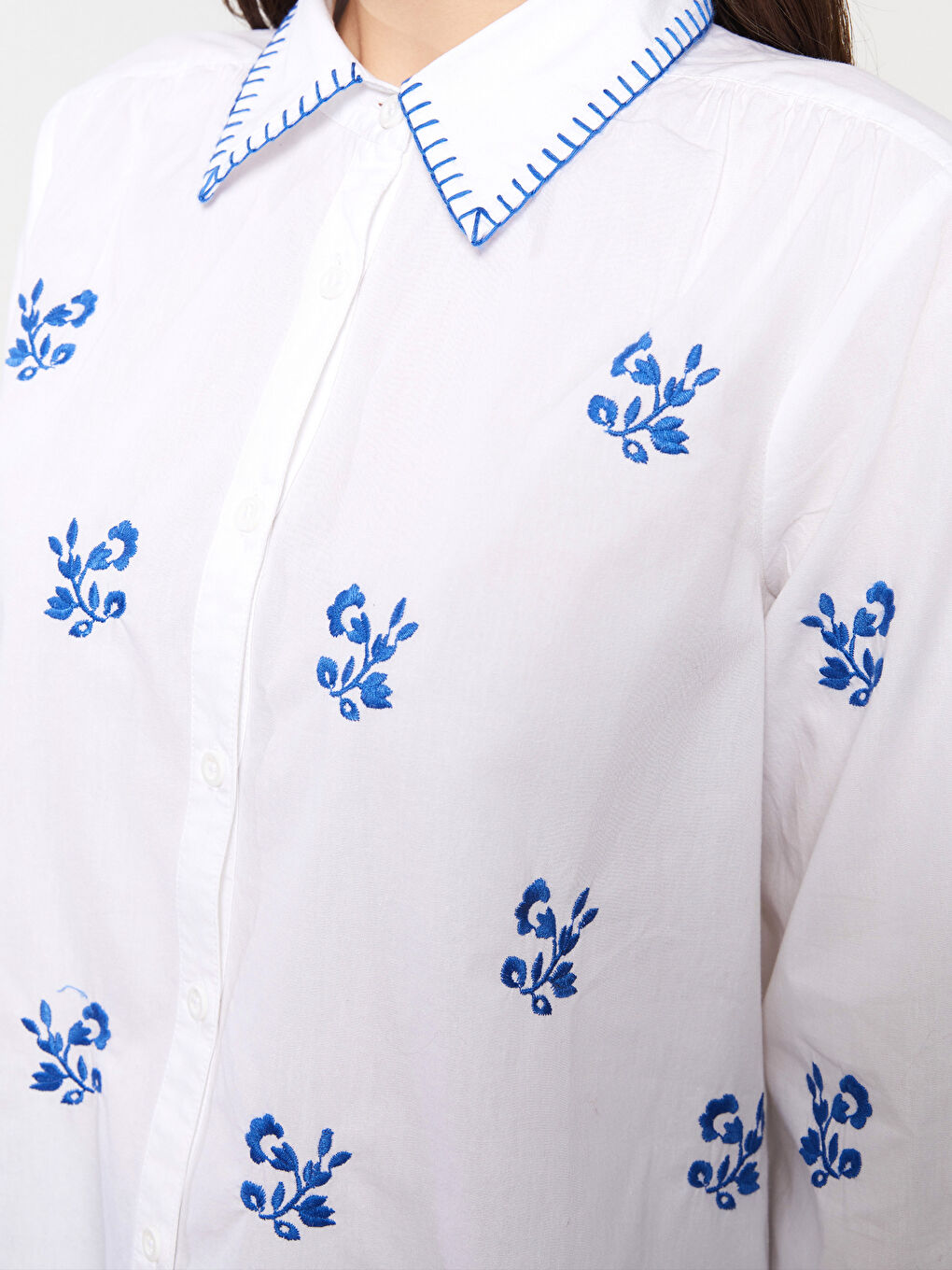 Embroidered Women's Shirt Tunic -S31665Z8-S23