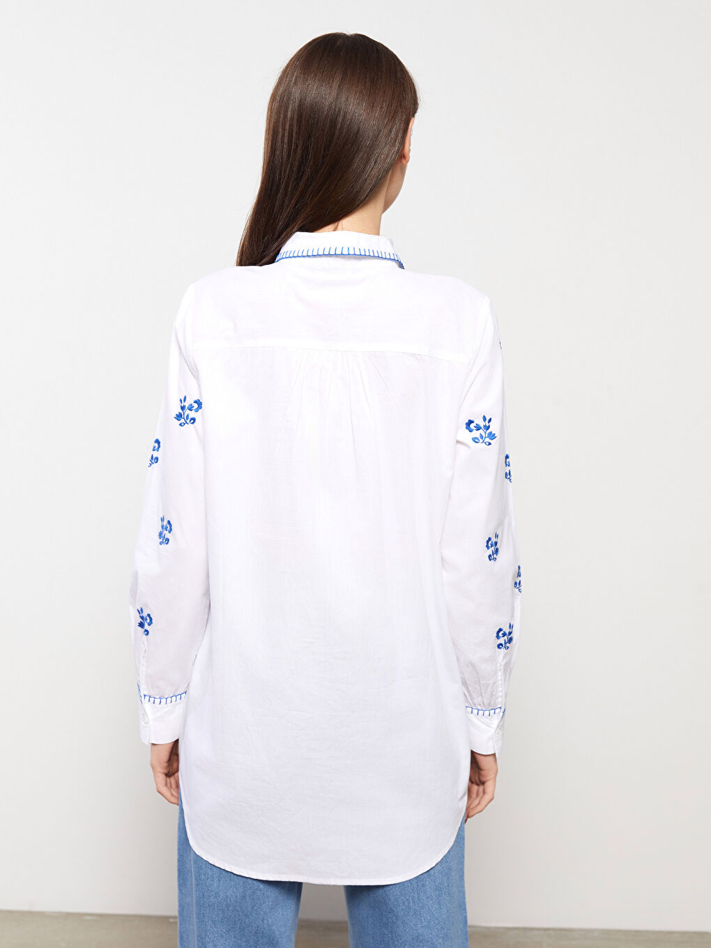 Embroidered Women's Shirt Tunic -S31665Z8-S23