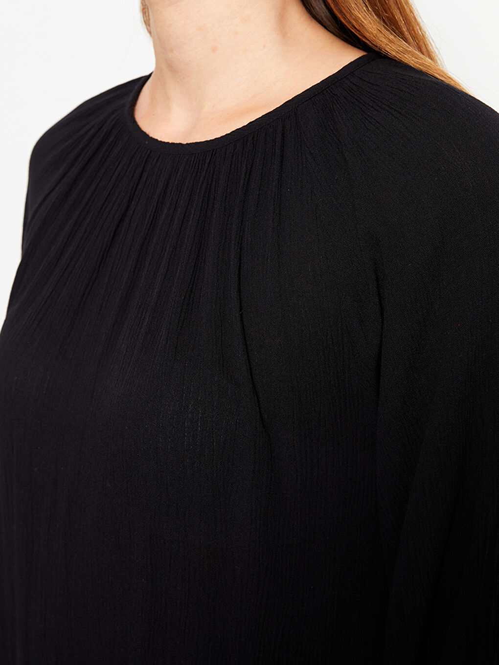 Crew Neck Plain Long Sleeve Women's Dress -S31668Z8-RQL