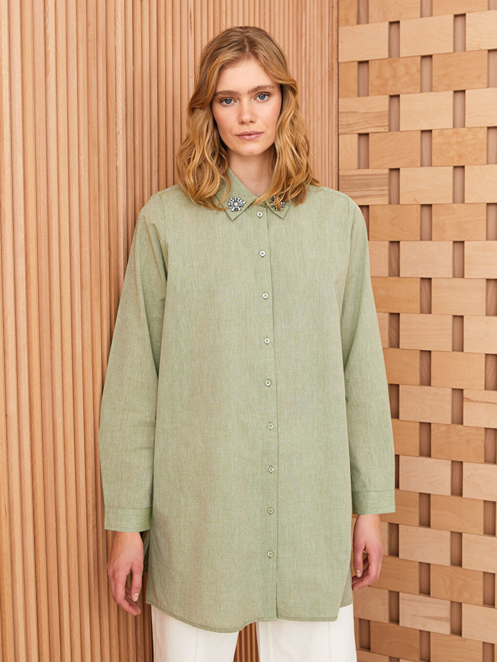 Embroidered Women's Shirt Tunic-1