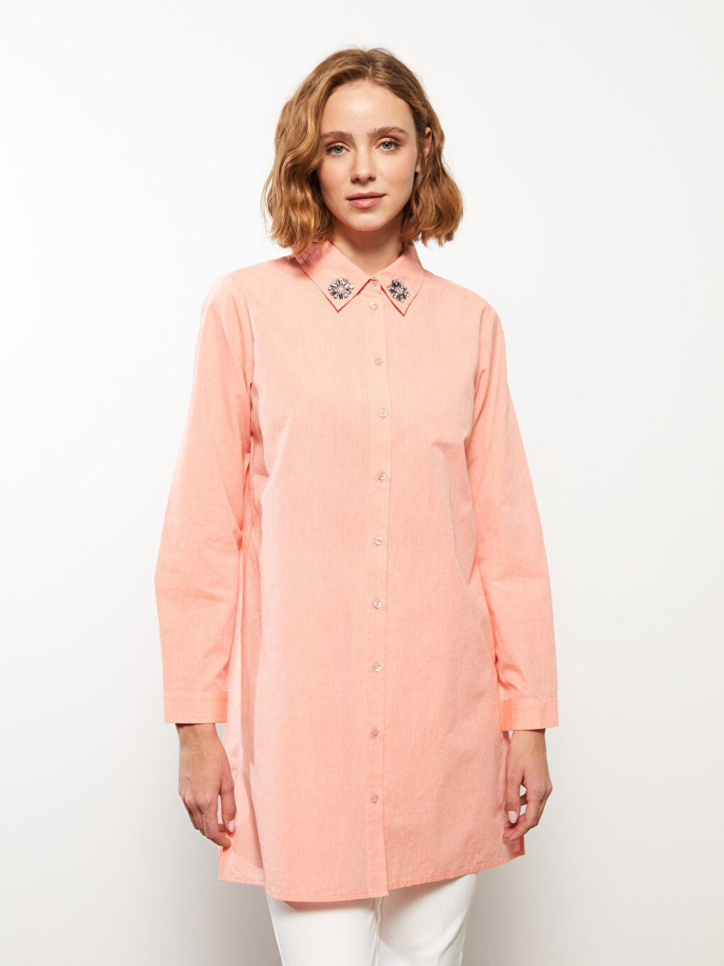 LCW Modest قميص تونيك مطرز للسيدات -S31669Z8-SUQ