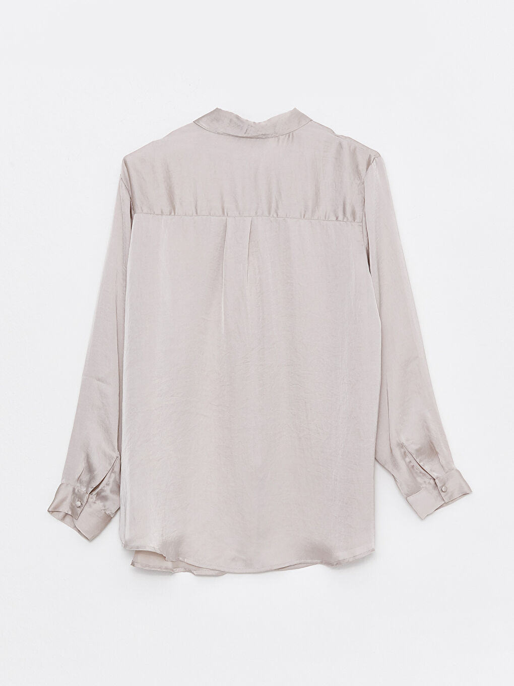 تونيك قميص نسائي ساتان بسيط بكم طويل-6