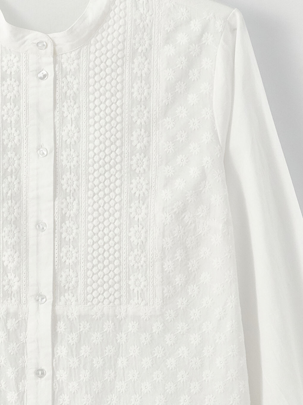 Henley Neckline Embroidered Women's Tunic -S31671Z8-SJT