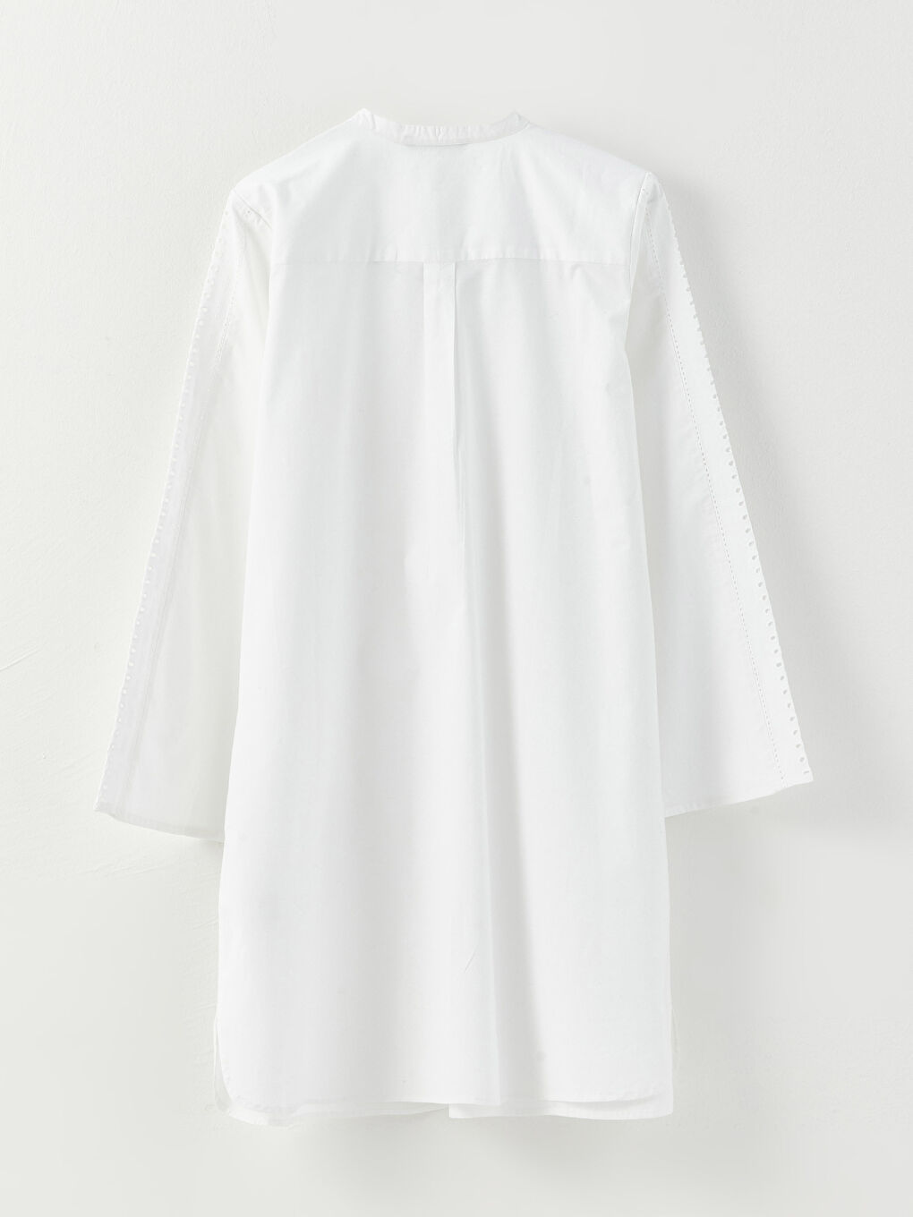 Grandad Collar Embroidered Long Sleeve Women's Tunic-7