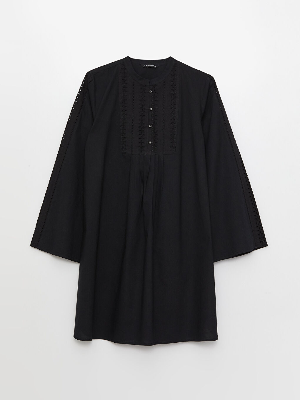 Grandad Collar Embroidered Long Sleeve Women's Tunic -S31672Z8-RQL