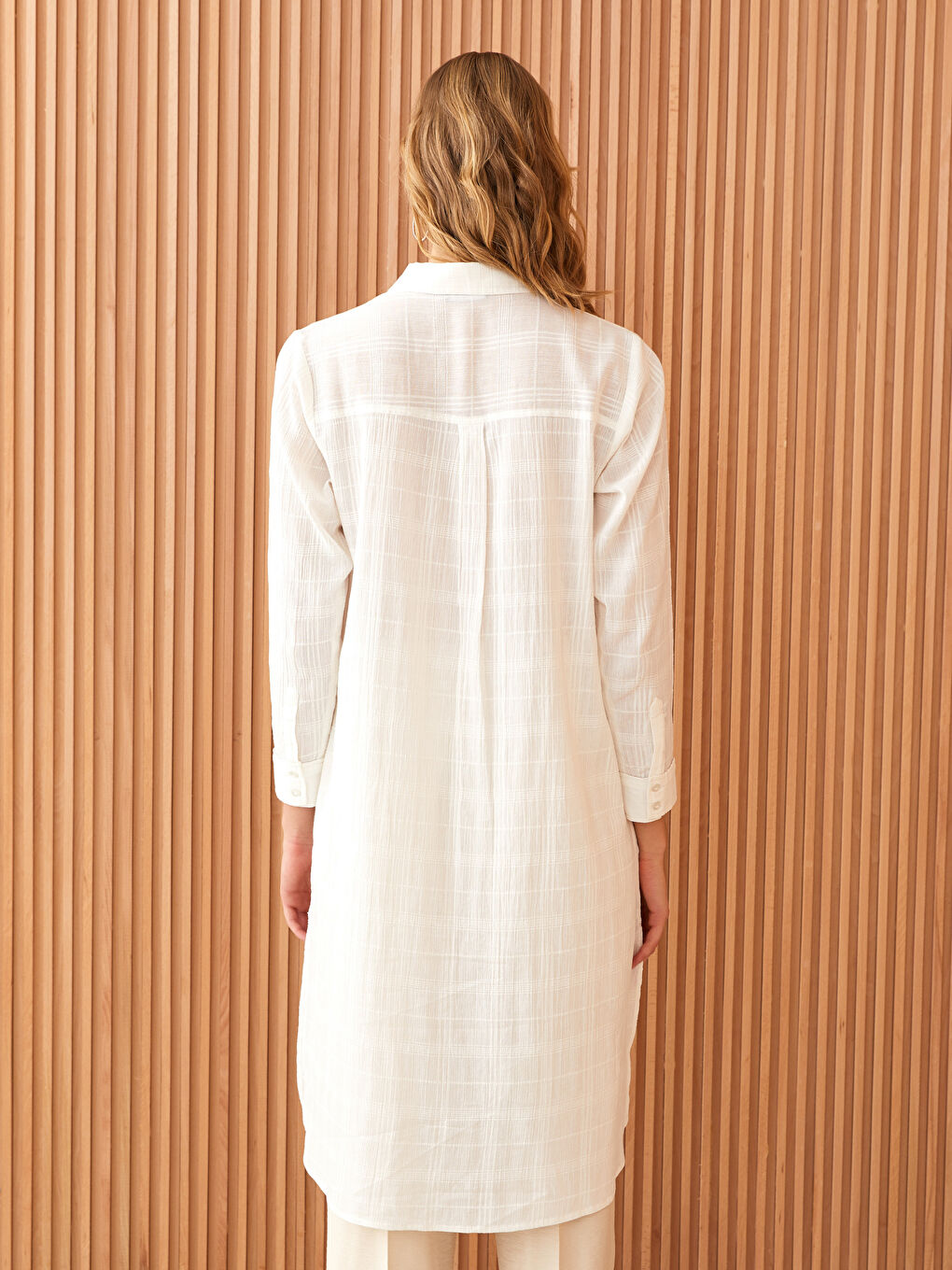 Plain Long Sleeve Women's Shirt Tunic-5