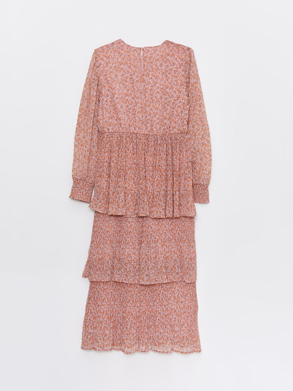 Crew Neck Floral Long Sleeve Women's Dress-6