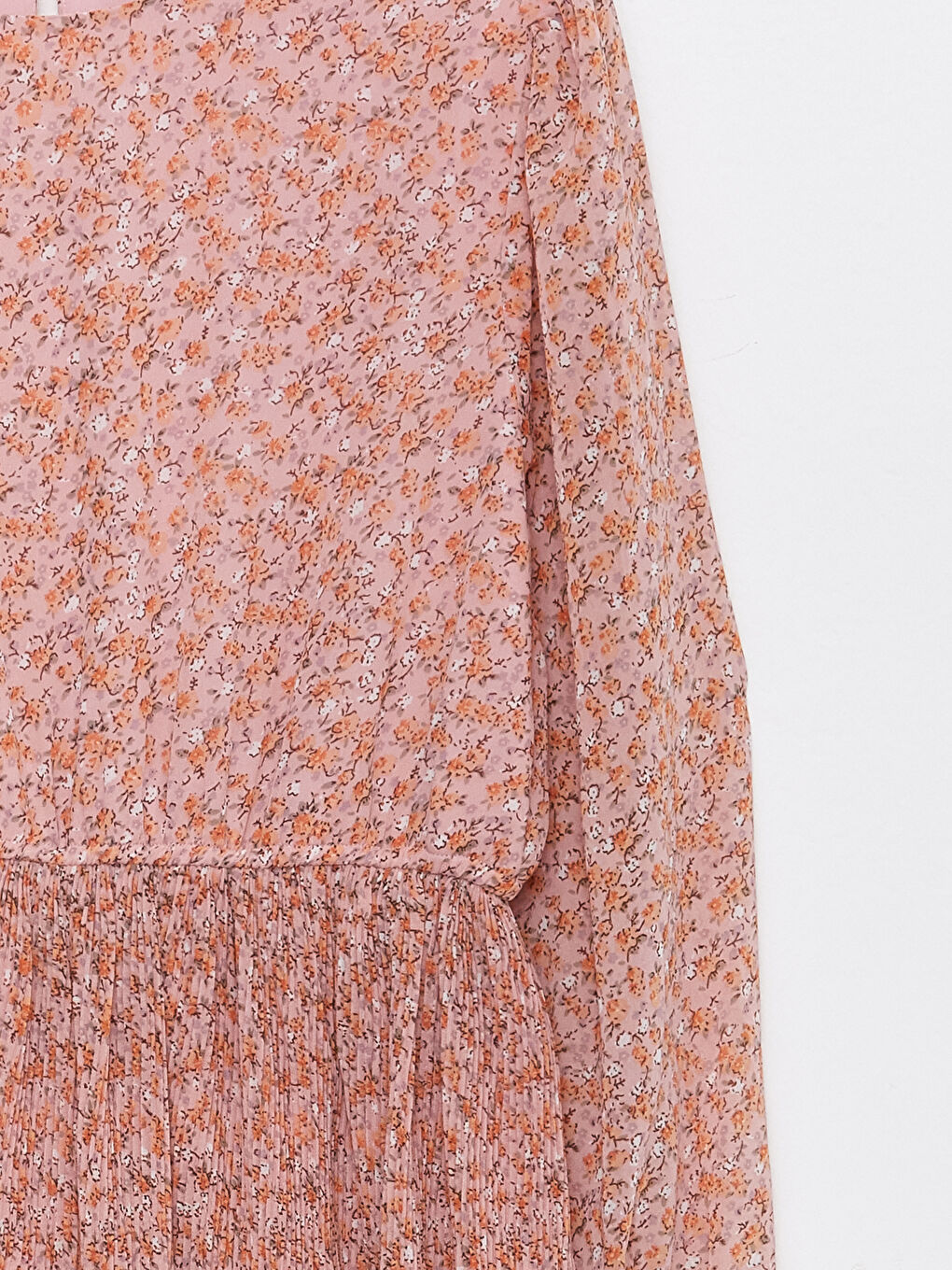 Crew Neck Floral Long Sleeve Women's Dress-7