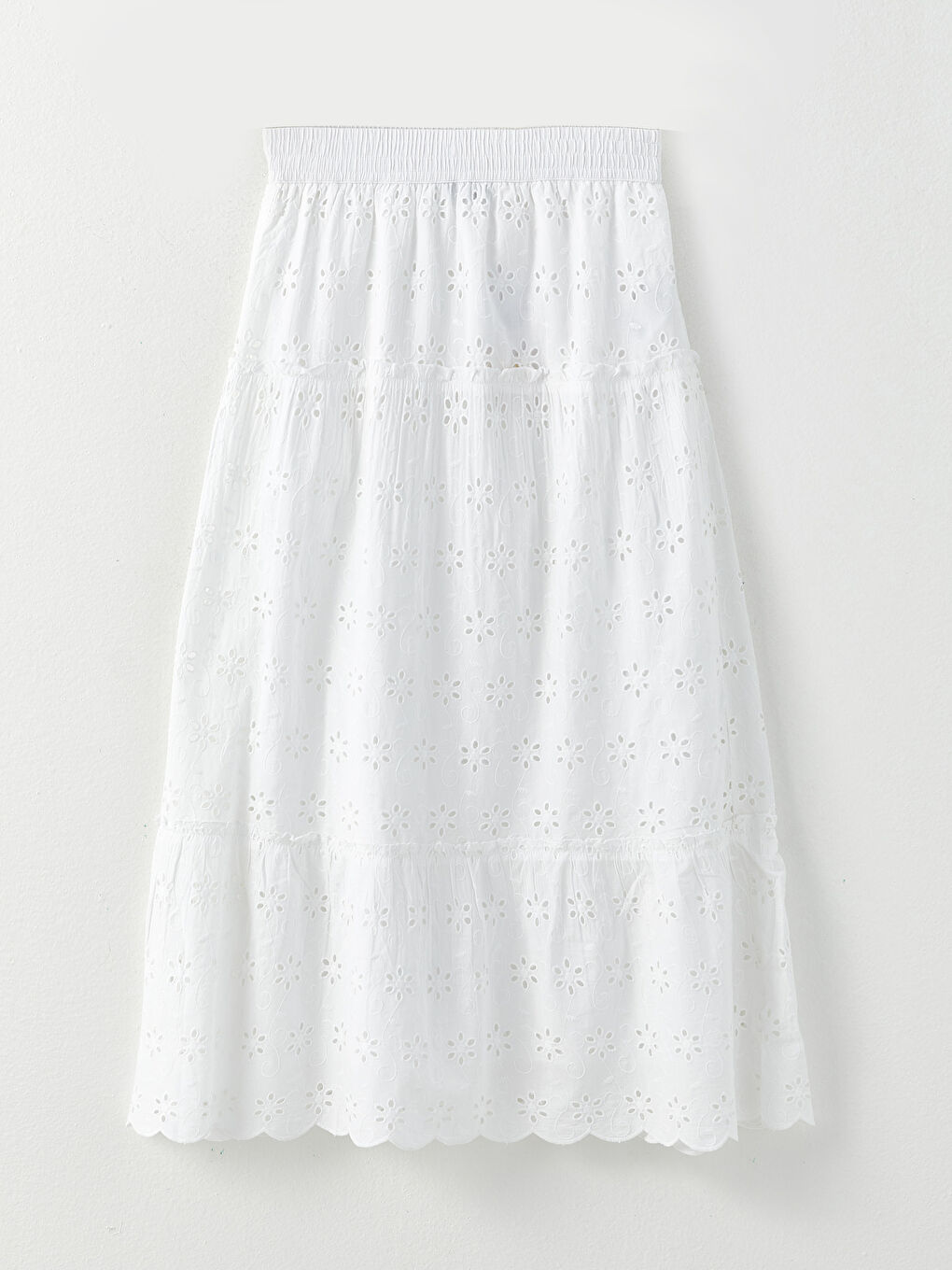 Elastic Waist Embroidered A-Line Women's Skirt -S31692Z8-S37