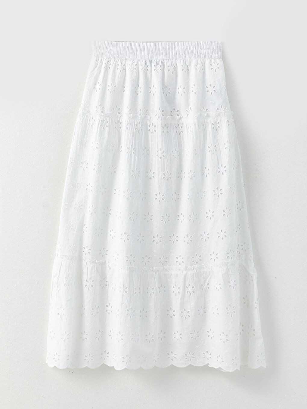 Elastic Waist Embroidered A-Line Women's Skirt -S31692Z8-S37