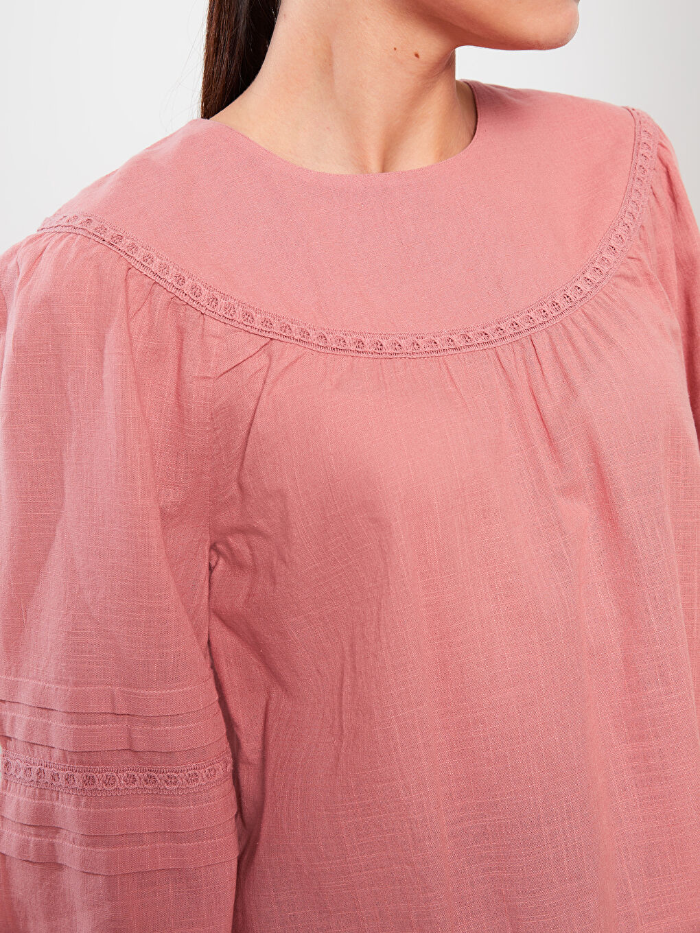 Crew Neck Printed Long Sleeve Women's Tunic-3