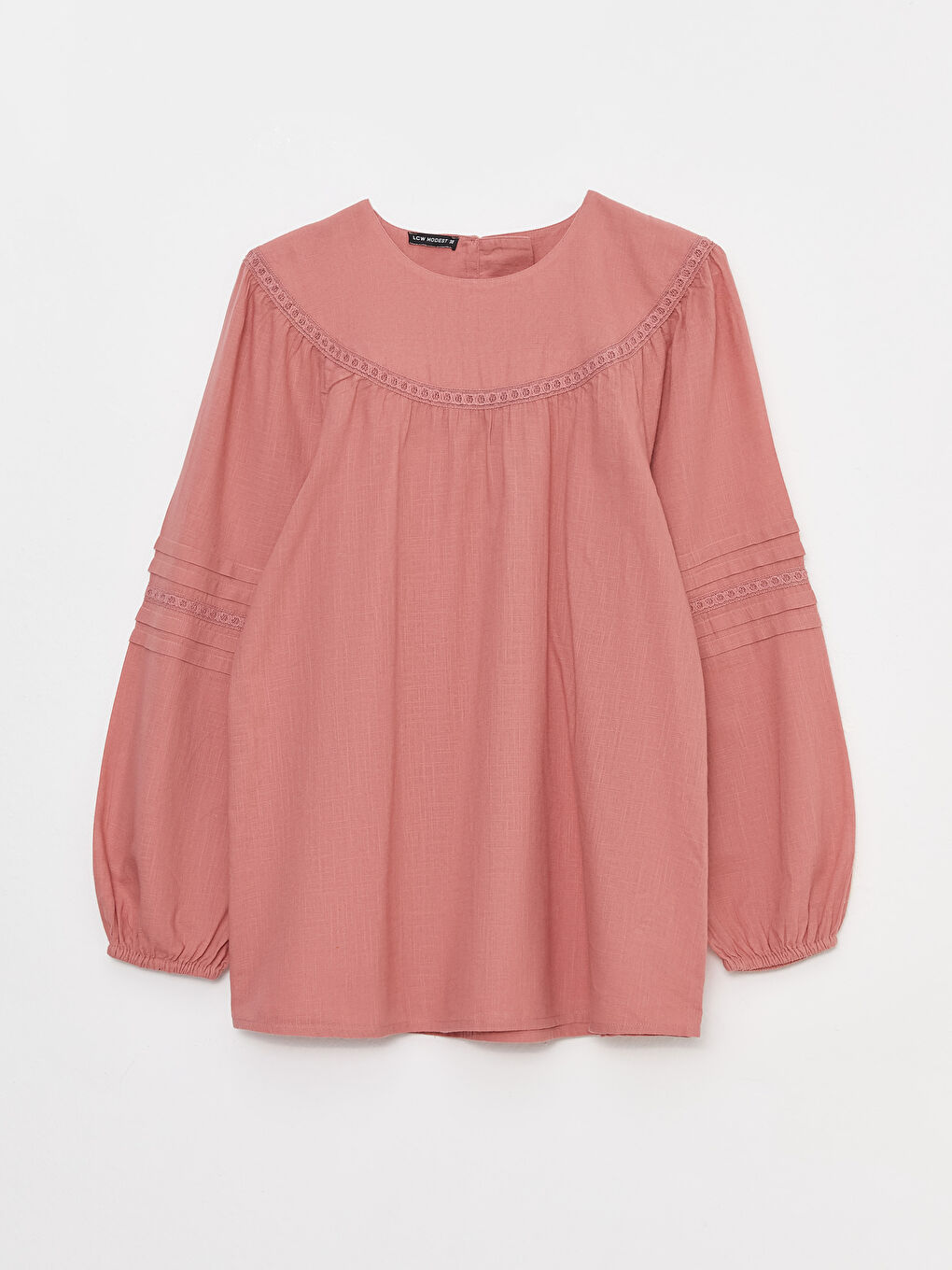 Crew Neck Printed Long Sleeve Women's Tunic-5