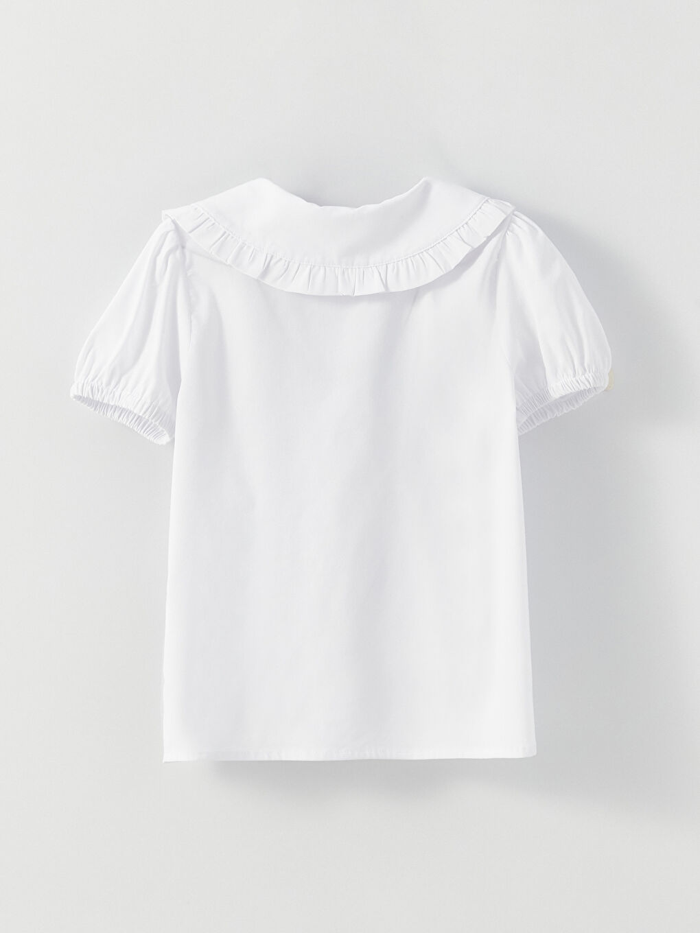 Baby Collar Basic Short Sleeve Girl Shirt-6