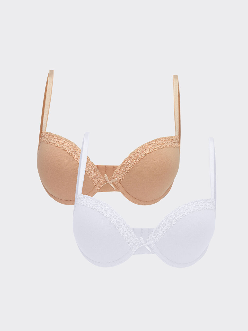 Underwire Unfilled Lace Detailed T-Shirt Bra 2-Pack -S31738Z8-FFB
