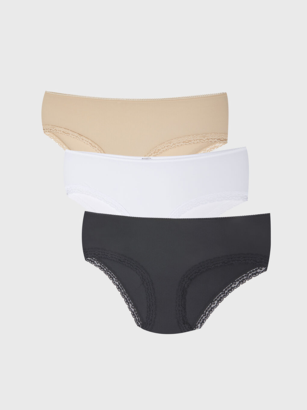 LCW DREAM Siyah Dantel Detaylı Hipster Külot 3'lü Paket
