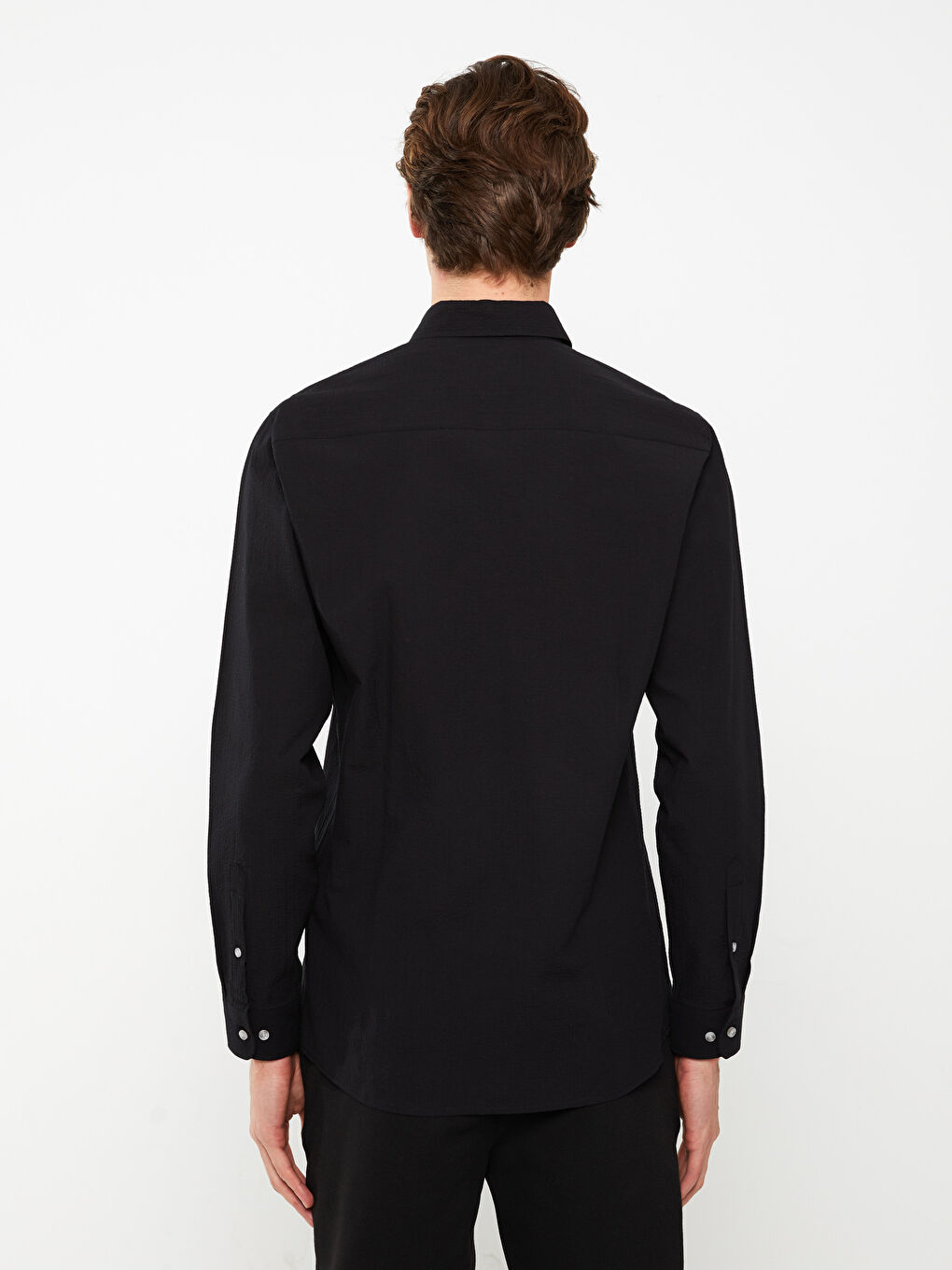 قميص كم طويل رفيع للرجال-4