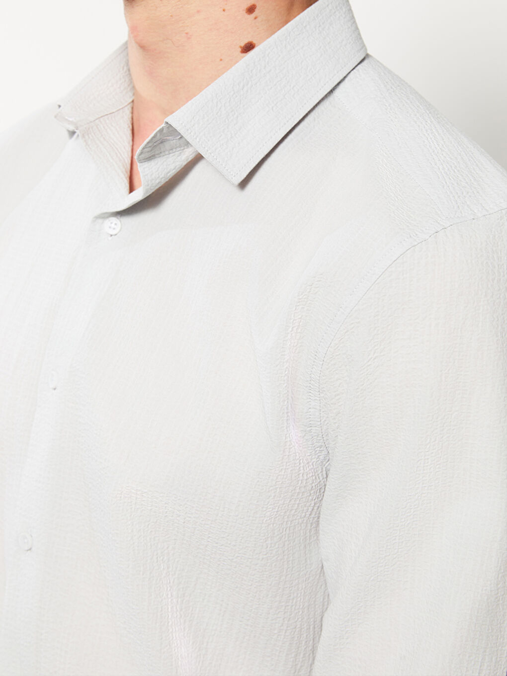 قميص كم طويل رفيع للرجال-3