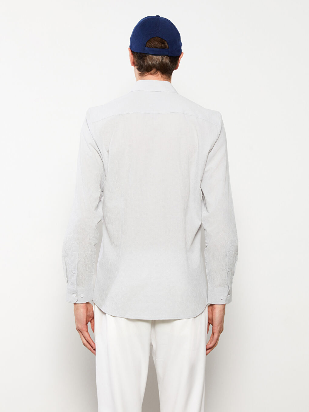 قميص كم طويل رفيع للرجال-4