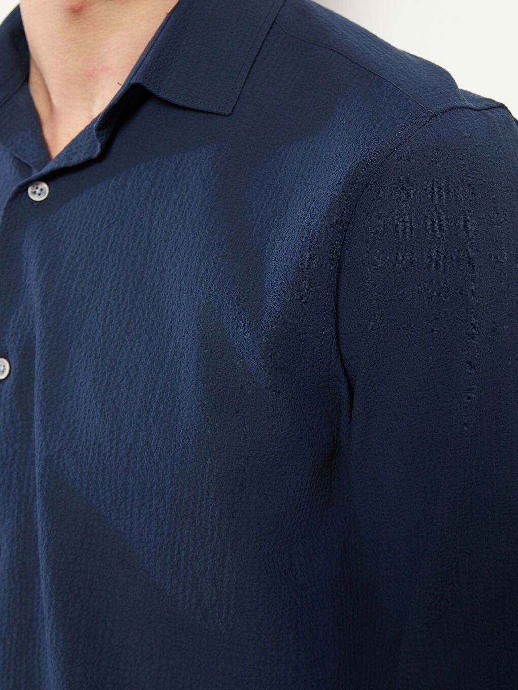 Slim Fit Long Sleeve Men's Shirt-2