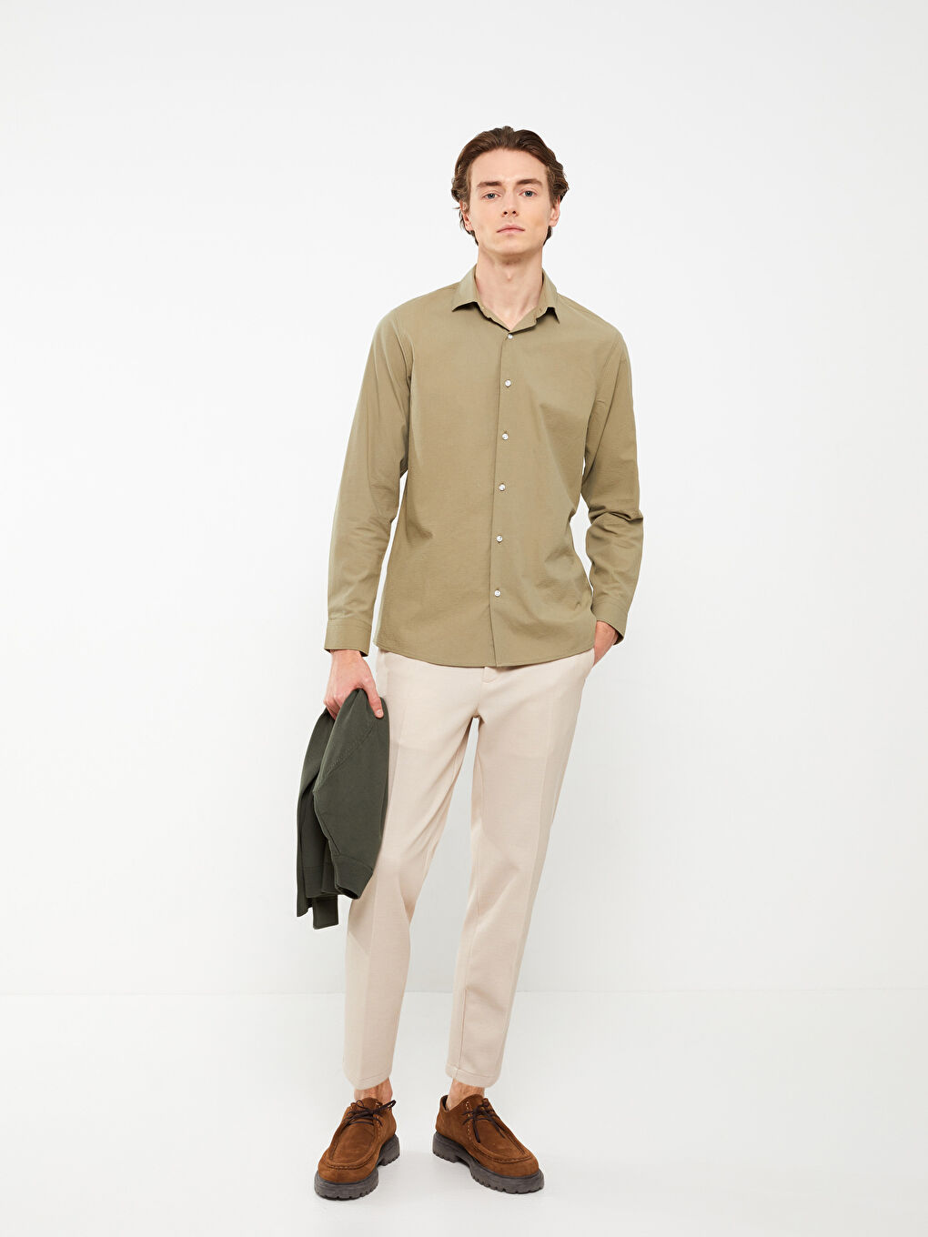 قميص كم طويل رفيع للرجال