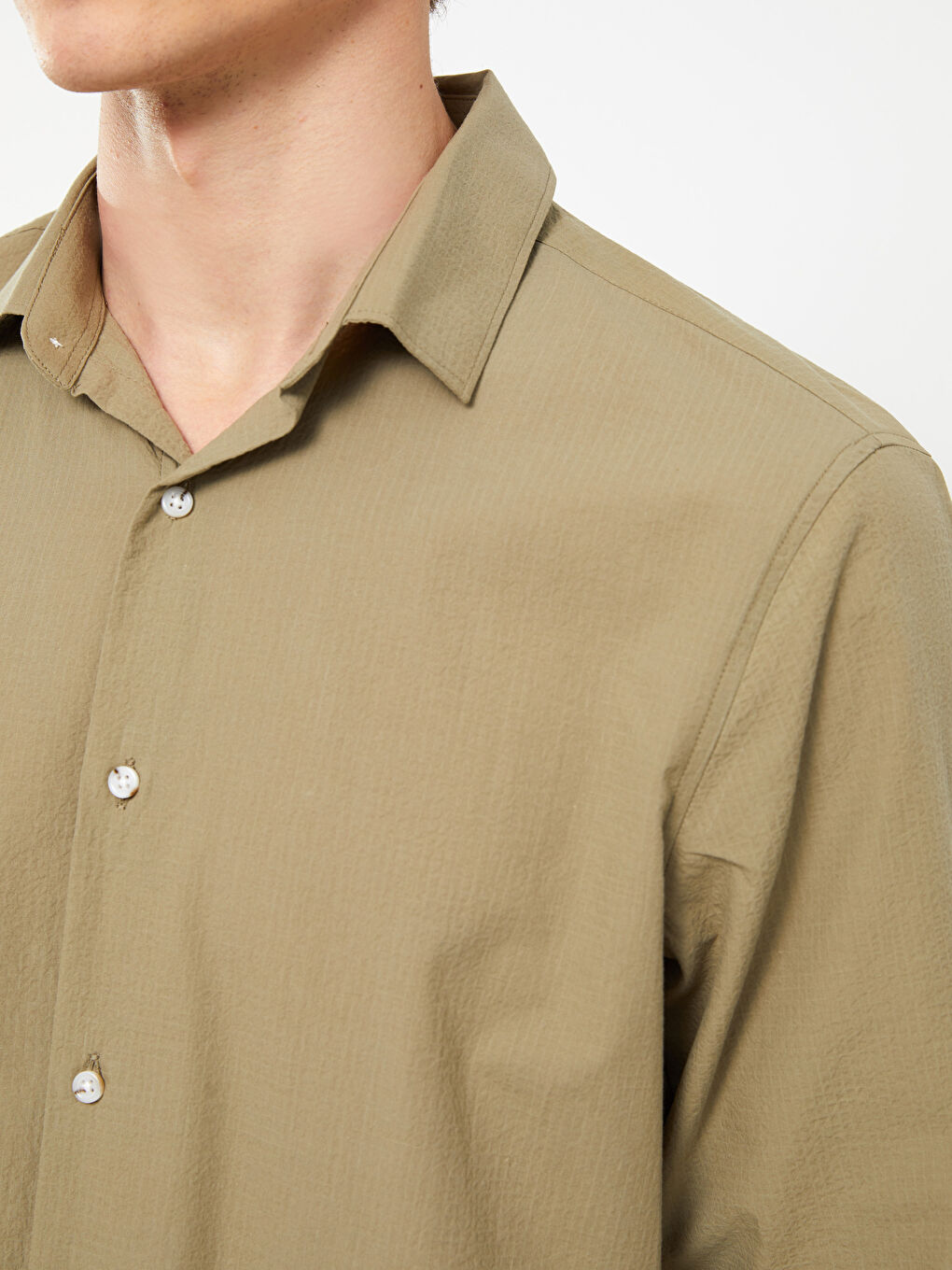 قميص كم طويل رفيع للرجال-3