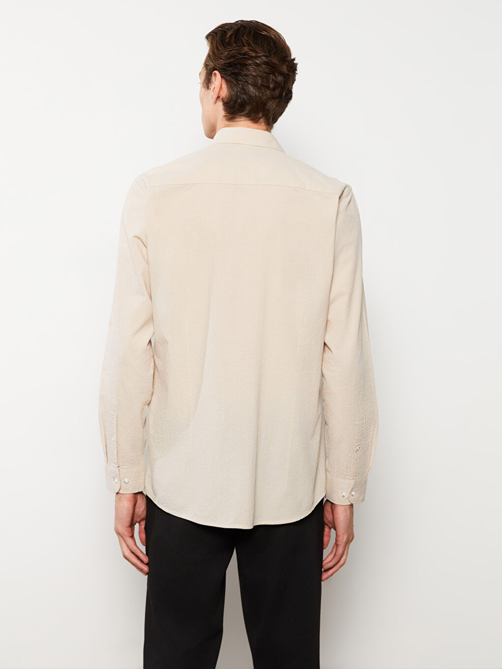 Slim Fit Long Sleeve Men's Shirt -S31757Z8-SXJ