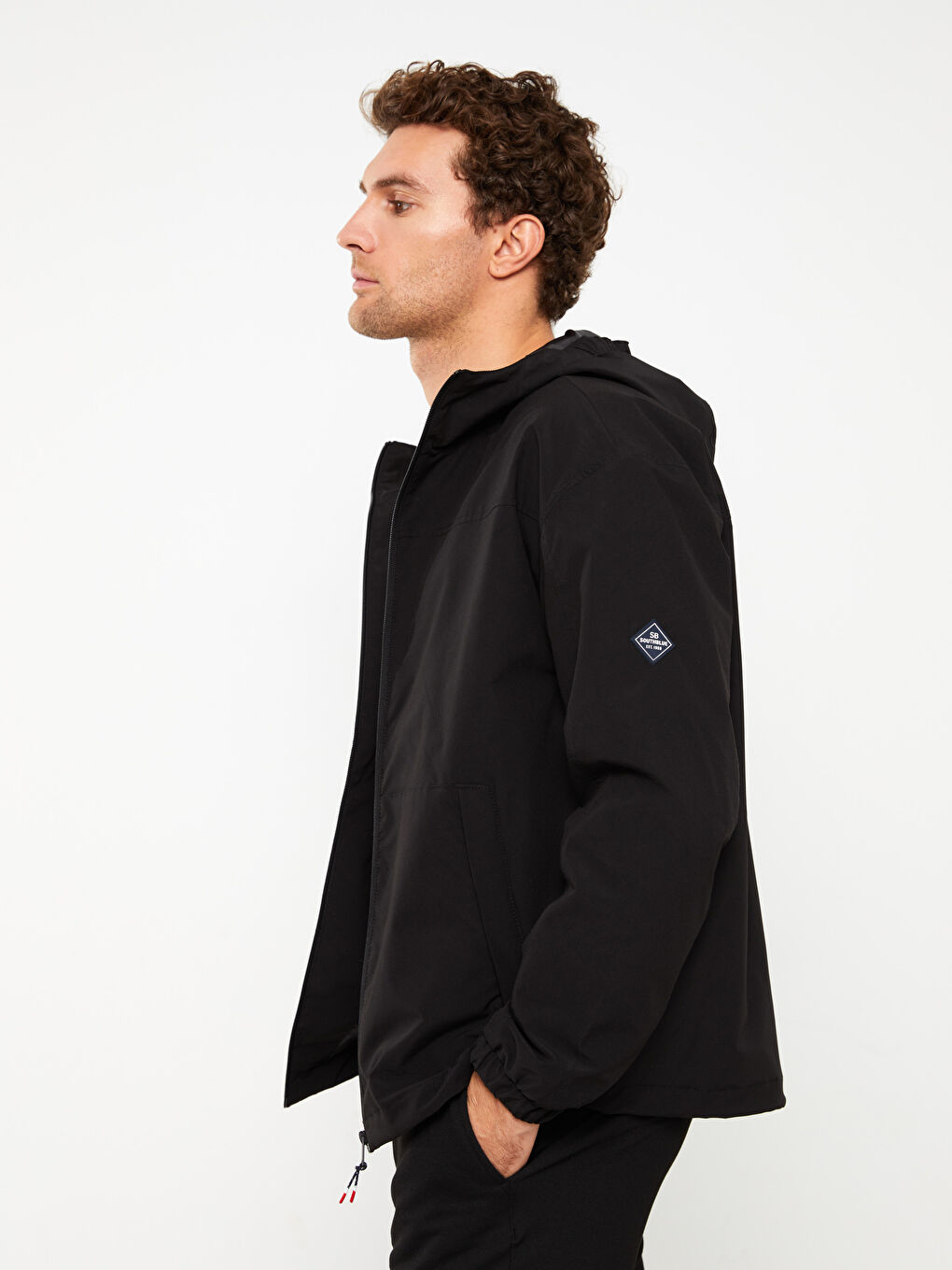 Standard Fit Hooded Men's Coat -S31768Z8-CVL