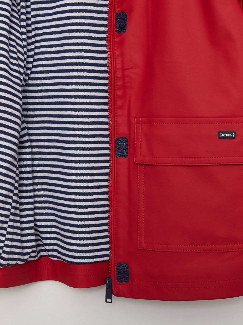 Kırmızı Kapüşonlu Basic Kız Çocuk Mont-2