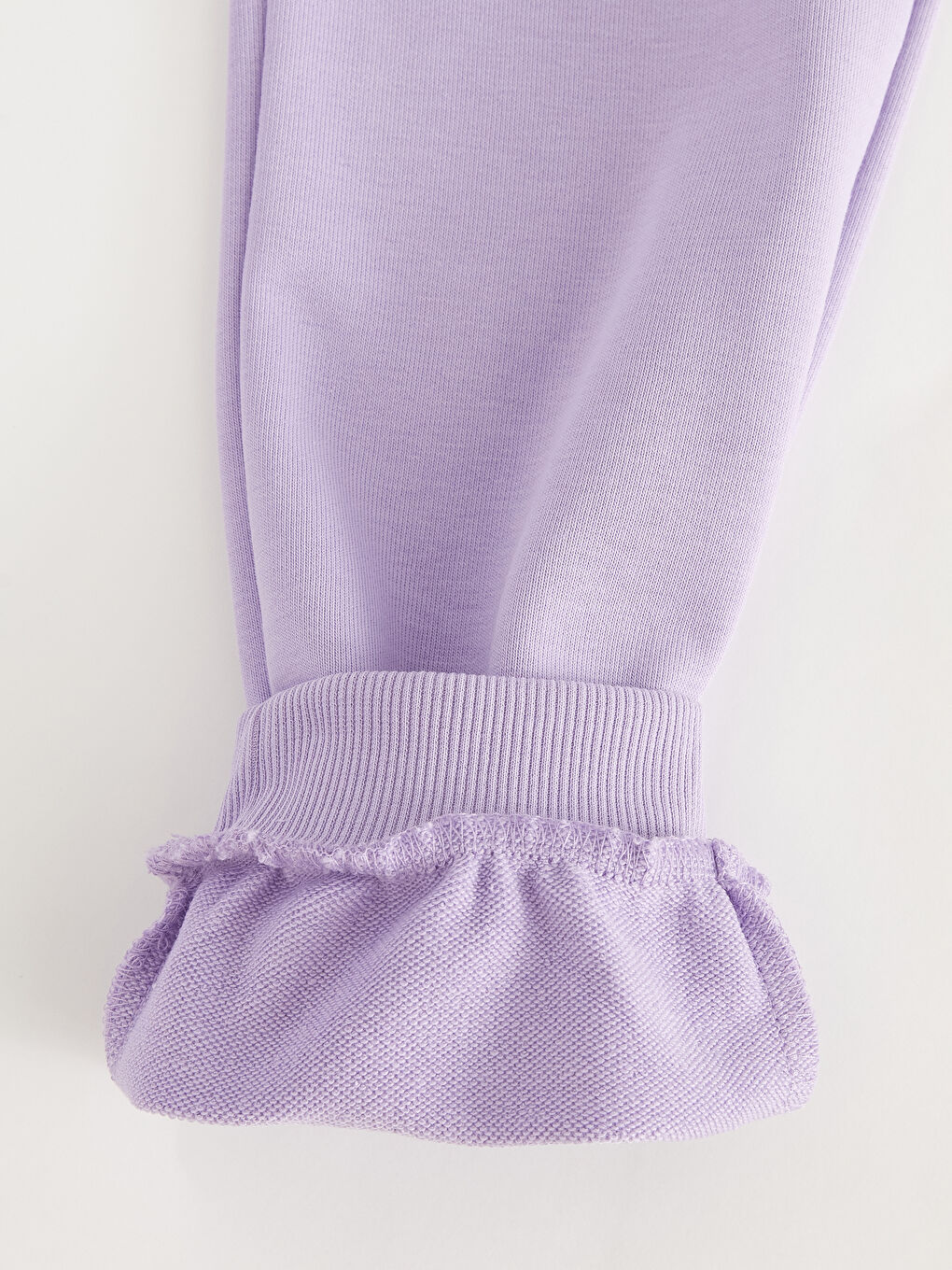 Lila Beli Lastikli Baskılı Kız Çocuk Eşofman Altı-2